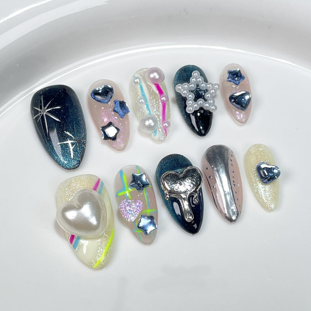 Mandelförmige Fake Nails