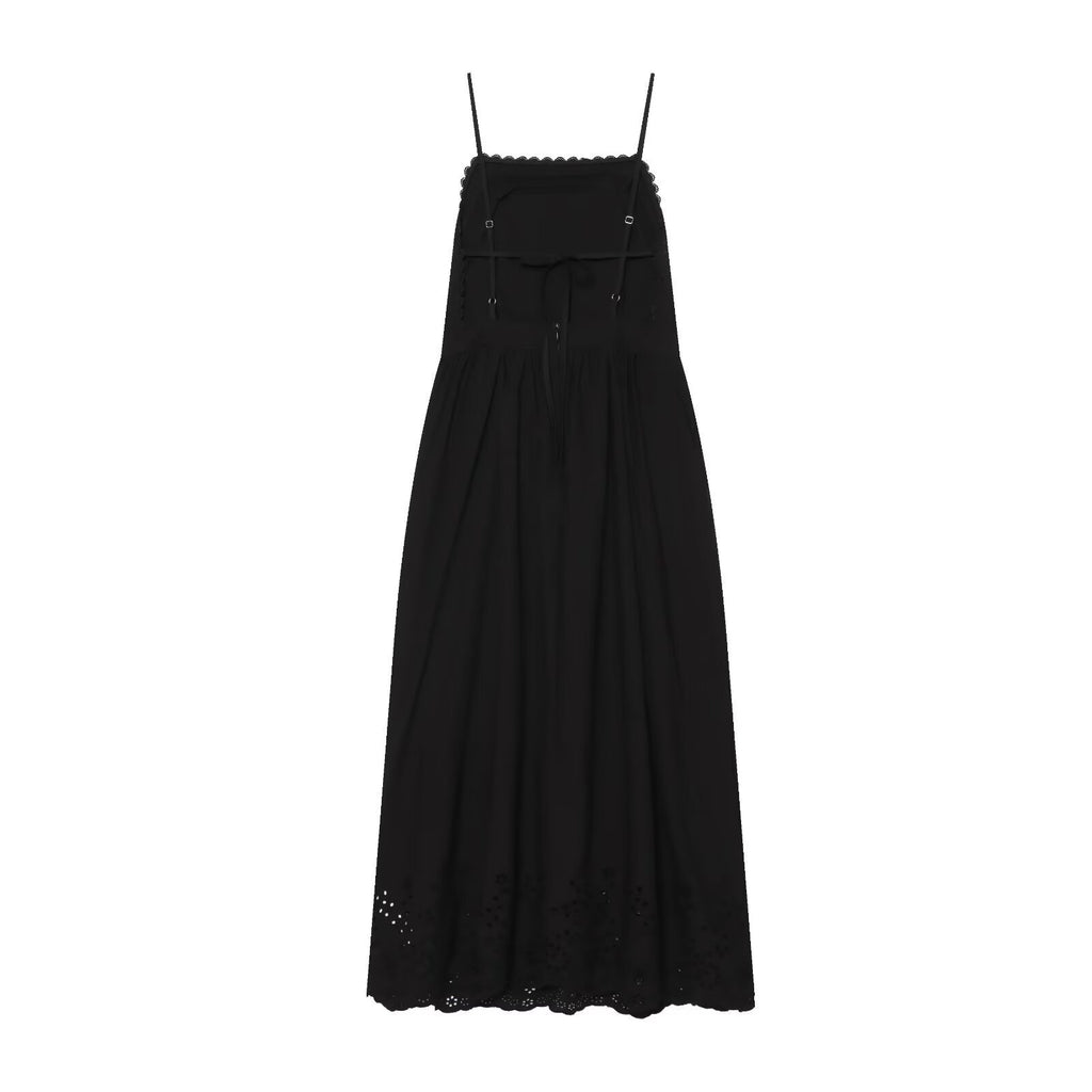 Elegantes besticktes Off-Shoulder Midi-Kleid