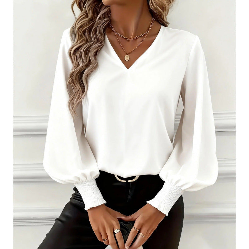 Damen-Bluse mit Laternenärmeln