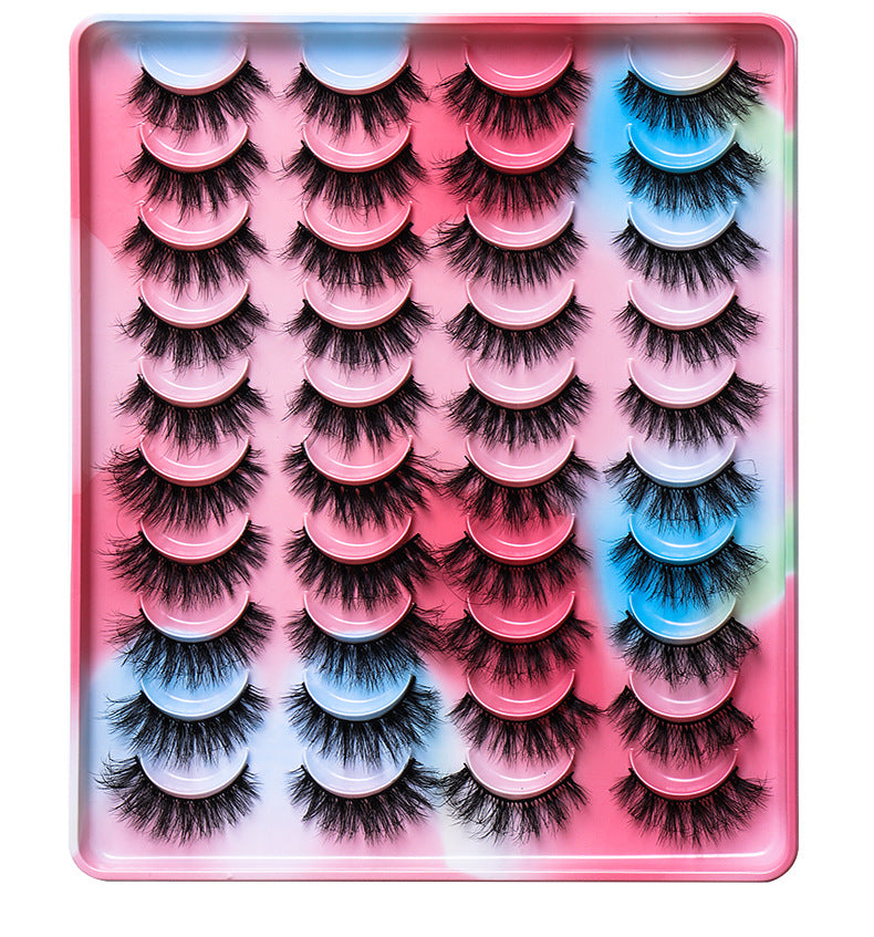 Handgemachte Nerzimitat-Wimpern (20 Paar)