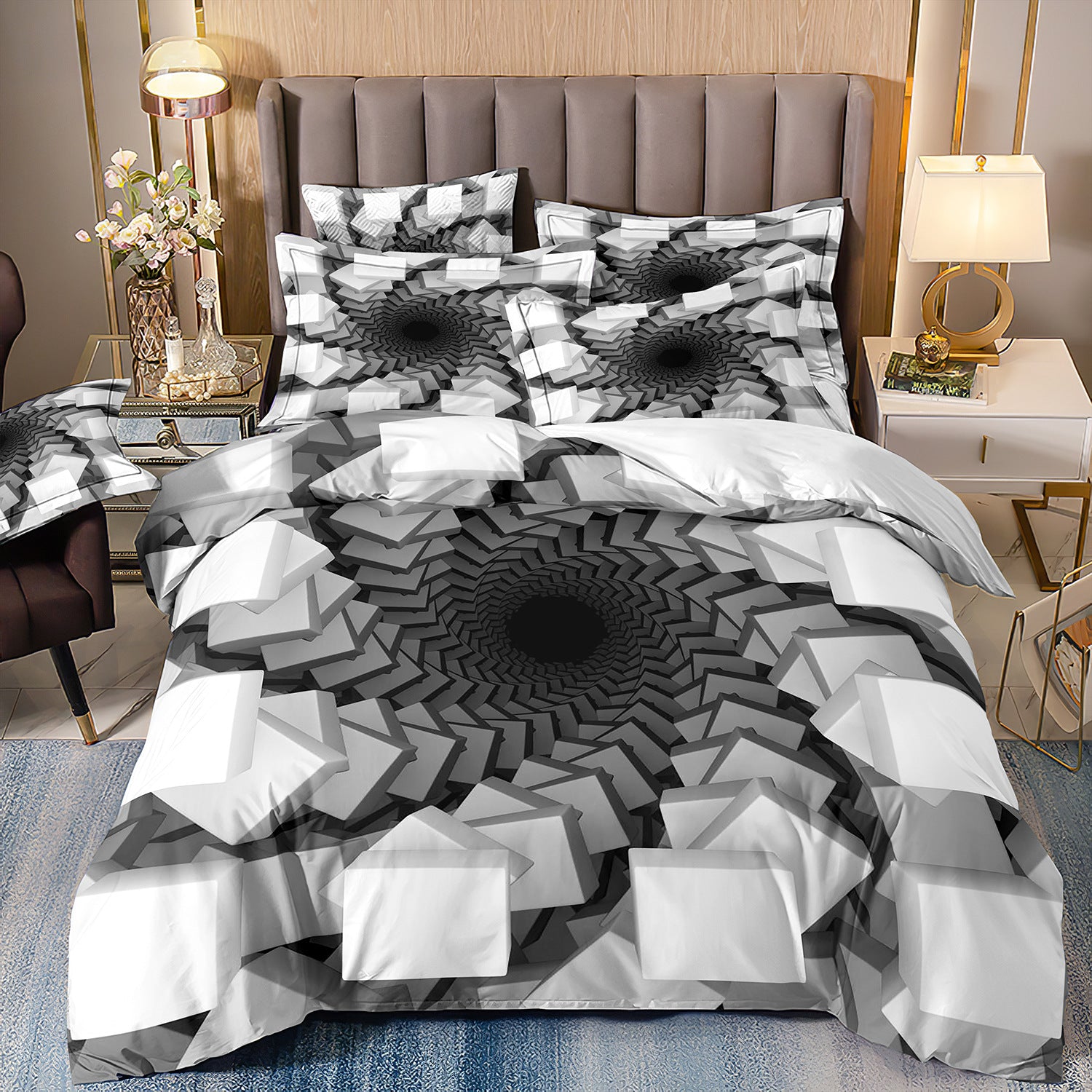 Abstrakter 3D-Digitaldruck Bettwäsche-Set