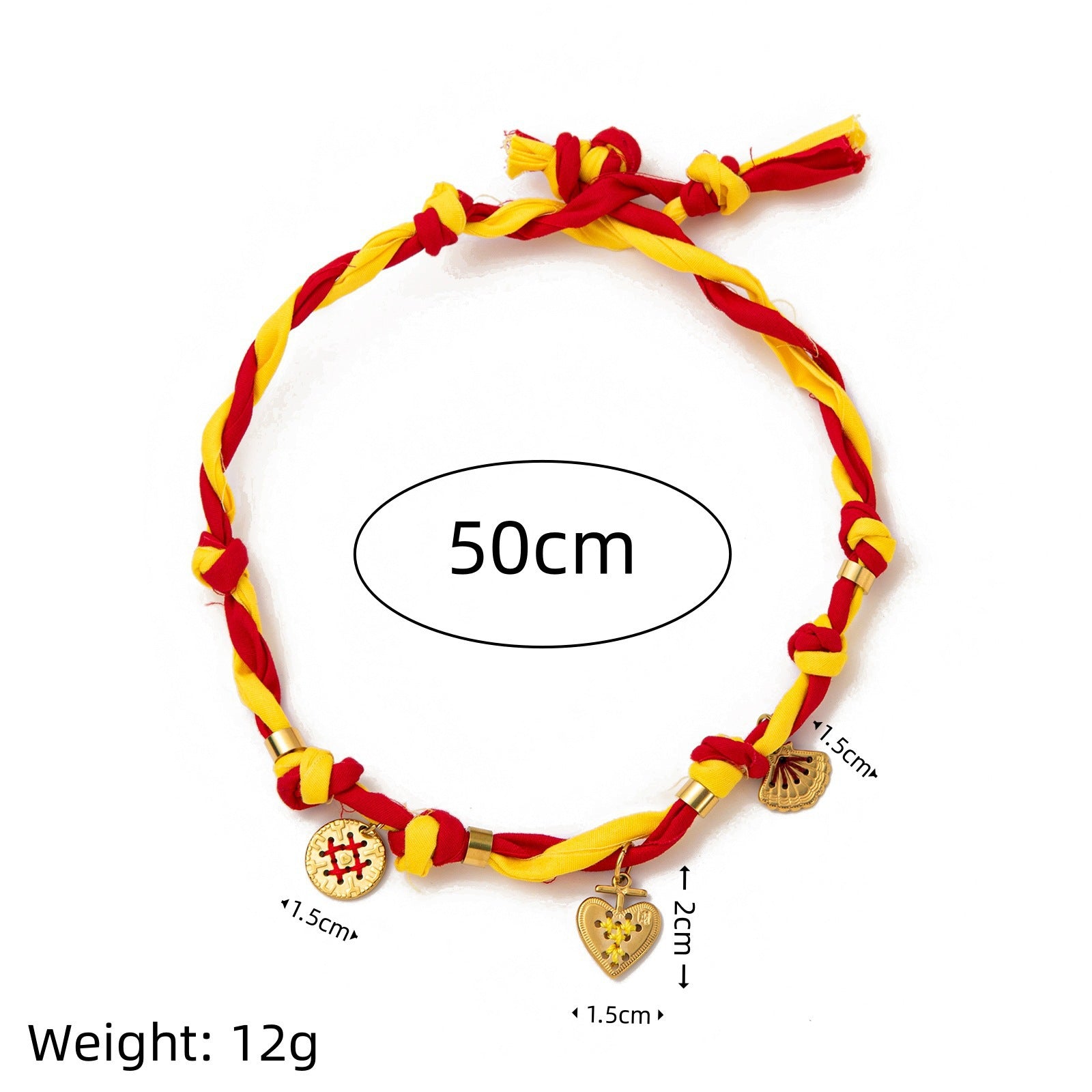 Mehrfarbiges Titanstahl-Herzanhänger-Armband aus Edelstahl