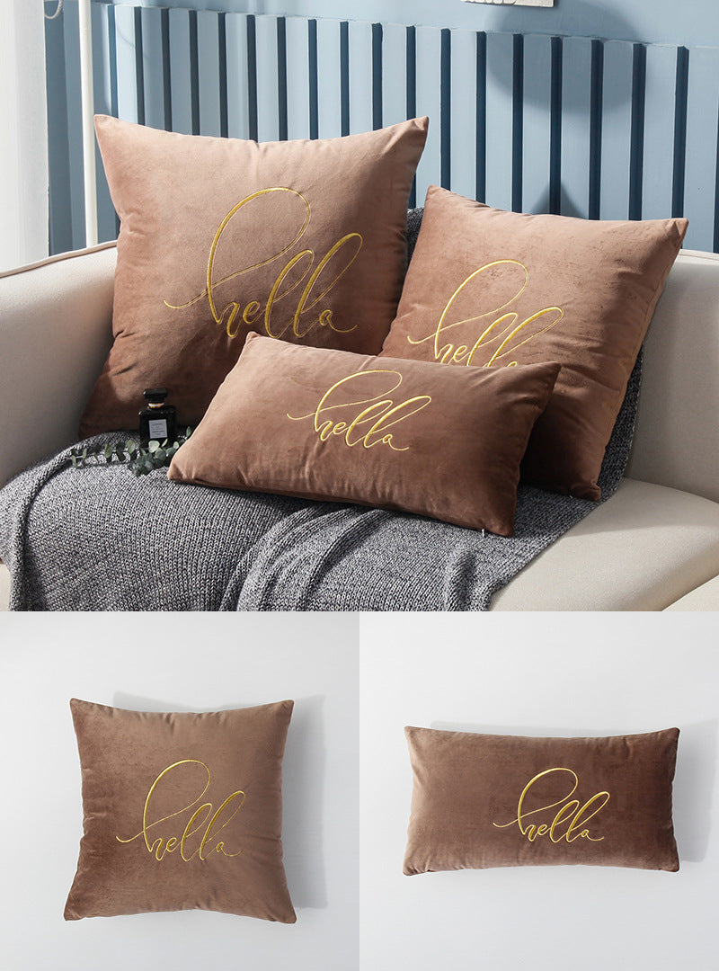 Samtkissen mit Goldfaden-Stickerei – Bild 7 | LuxeStyle