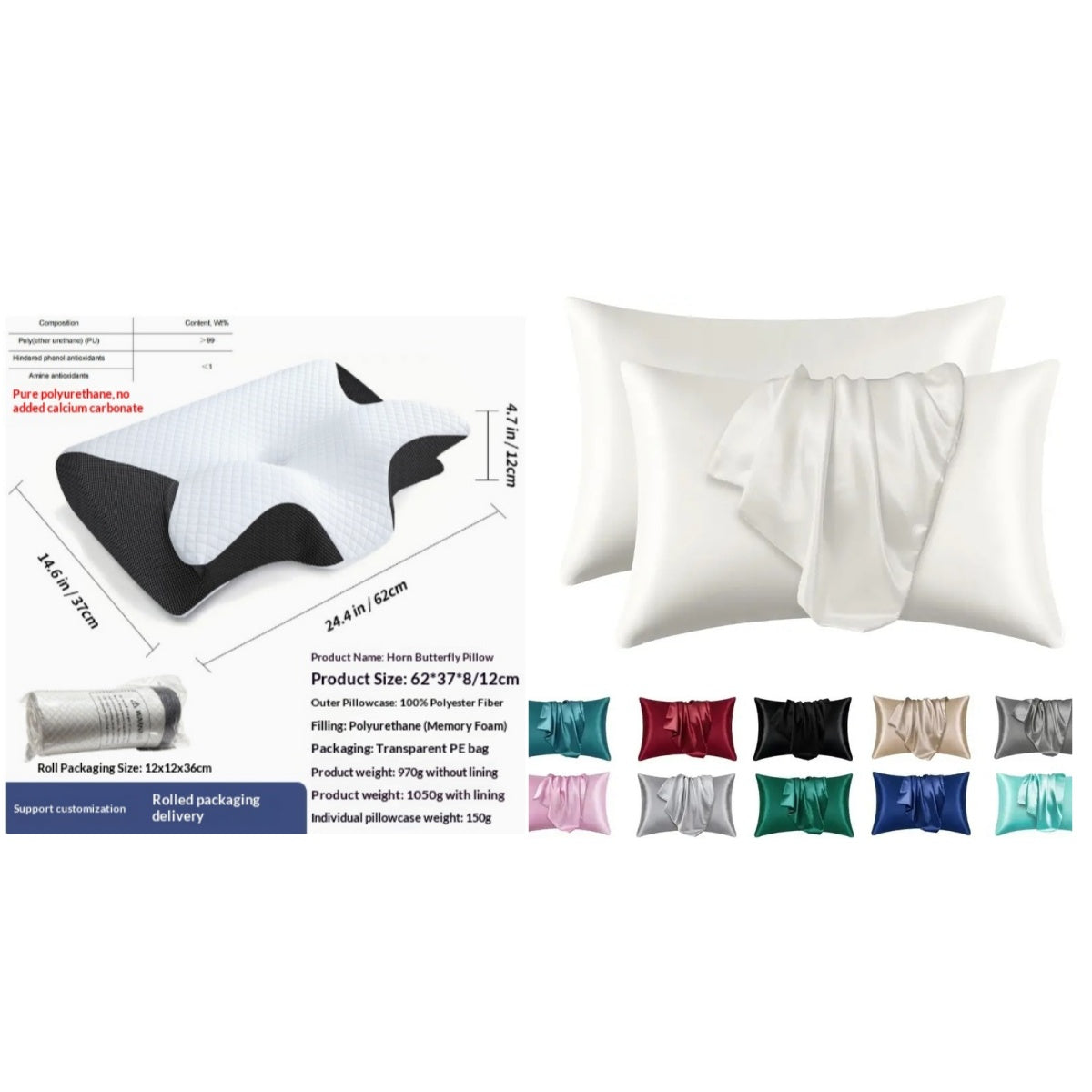 Schmetterlingsförmiges Memory-Schaum-Kissen | LuxeStyle