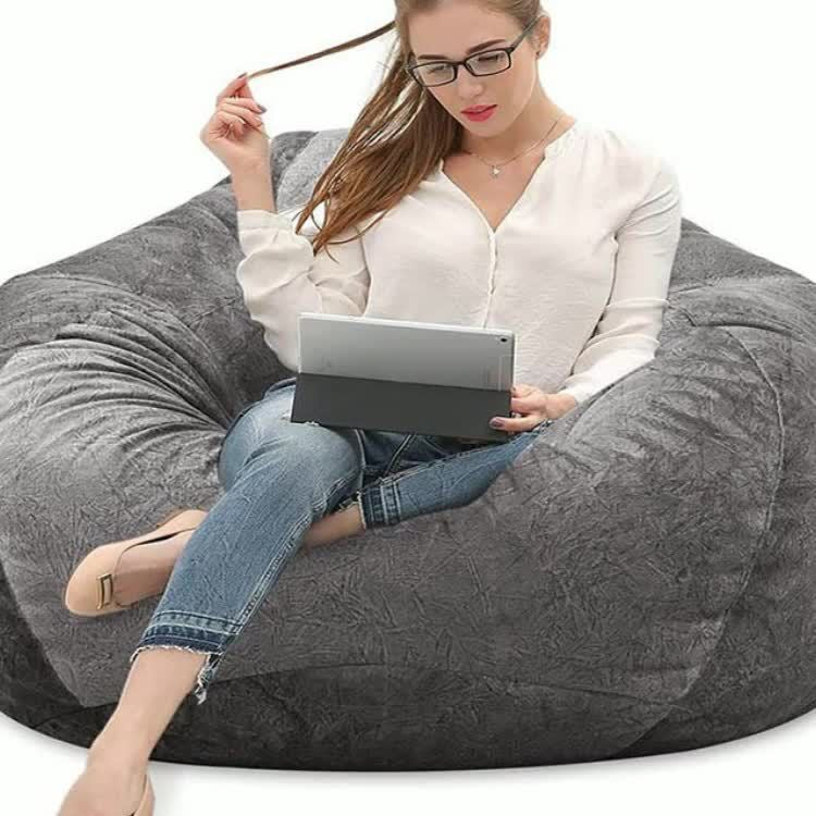 Sitzsack-Bezug aus Samt – kein Füllmaterial