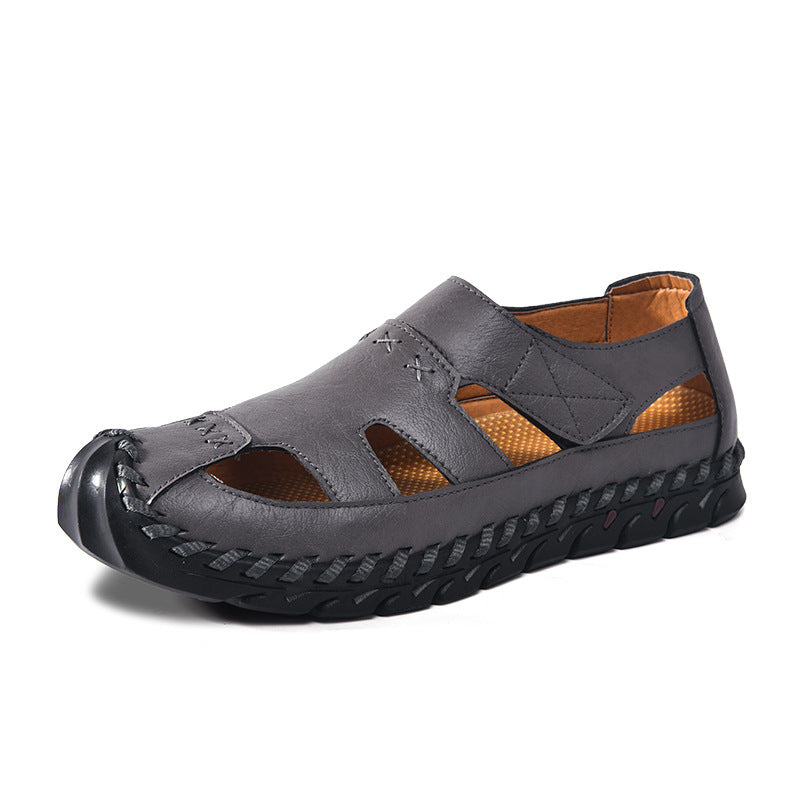 Handgenähte Casual Sandalen mit Klettverschluss – Bild 8 | LuxeStyle