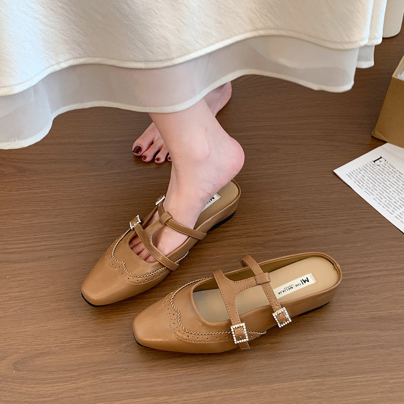 Plateau-Mules mit verdecktem Absatz