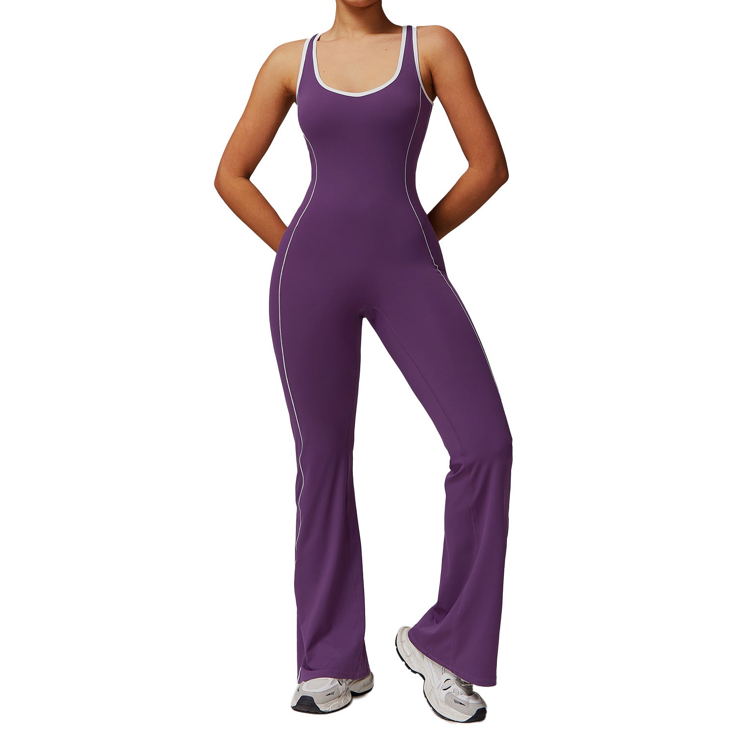 Hollow-Back Jumpsuit für Yoga und Sport