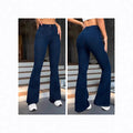 Dunkelblaue Damenhose mit Knöpfen