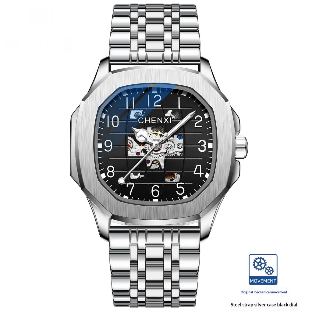 Quadratische mechanische Herrenarmbanduhr – Bild 9 | LuxeStyle