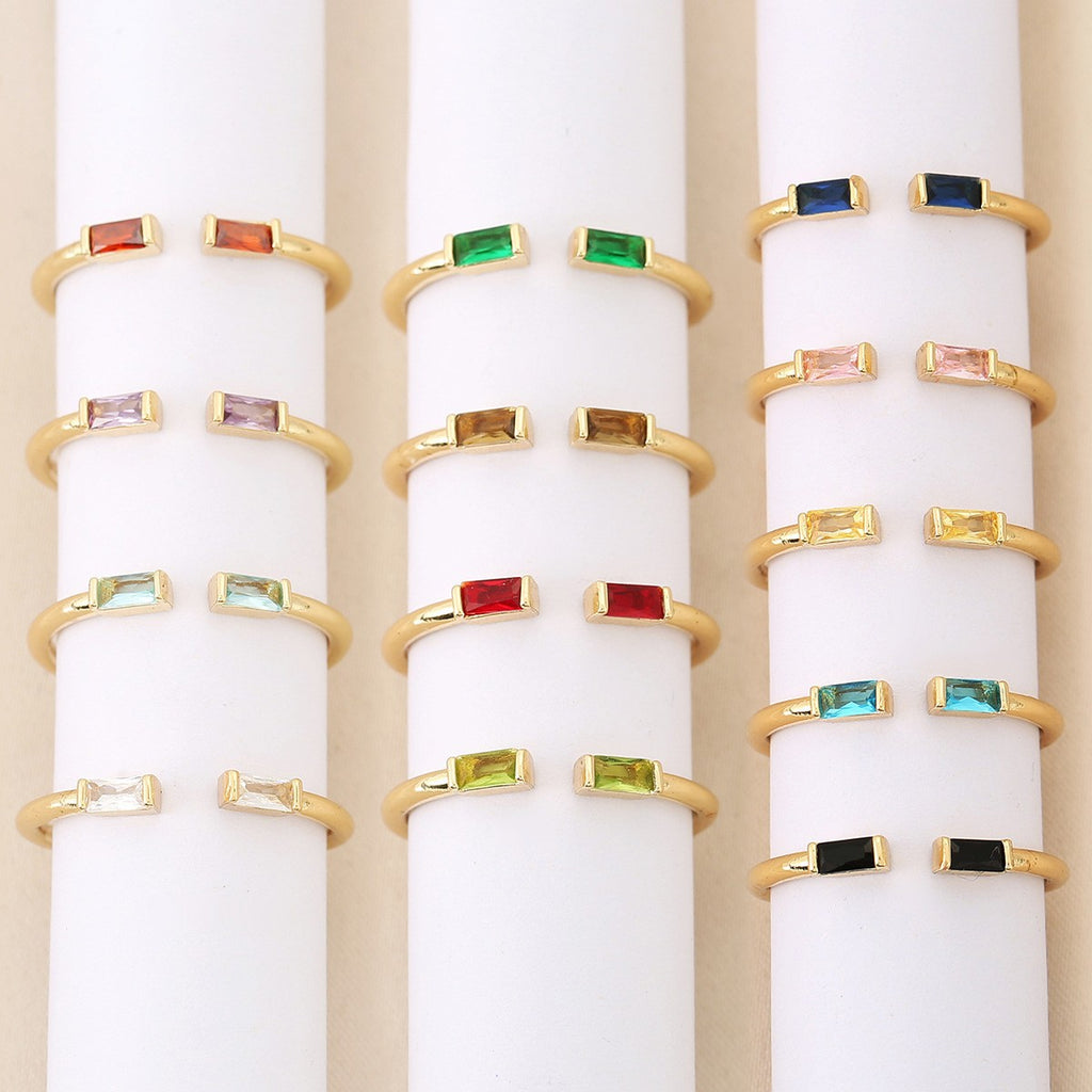 Rechteckiger Zirkonring – Bild 1 | LuxeStyle