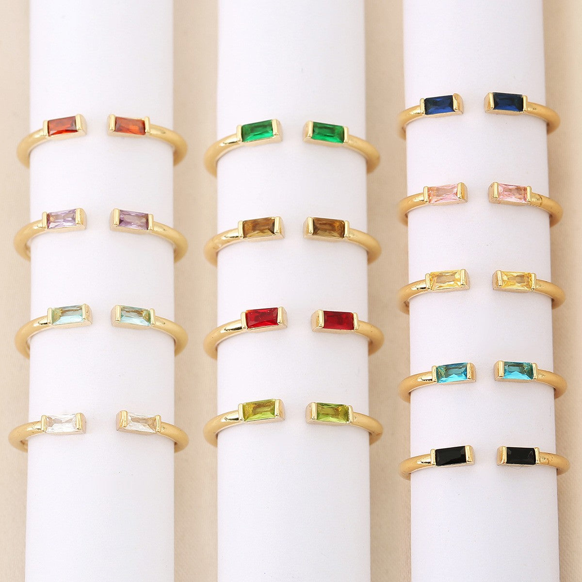 Rechteckiger Zirkonring – Bild 1 | LuxeStyle