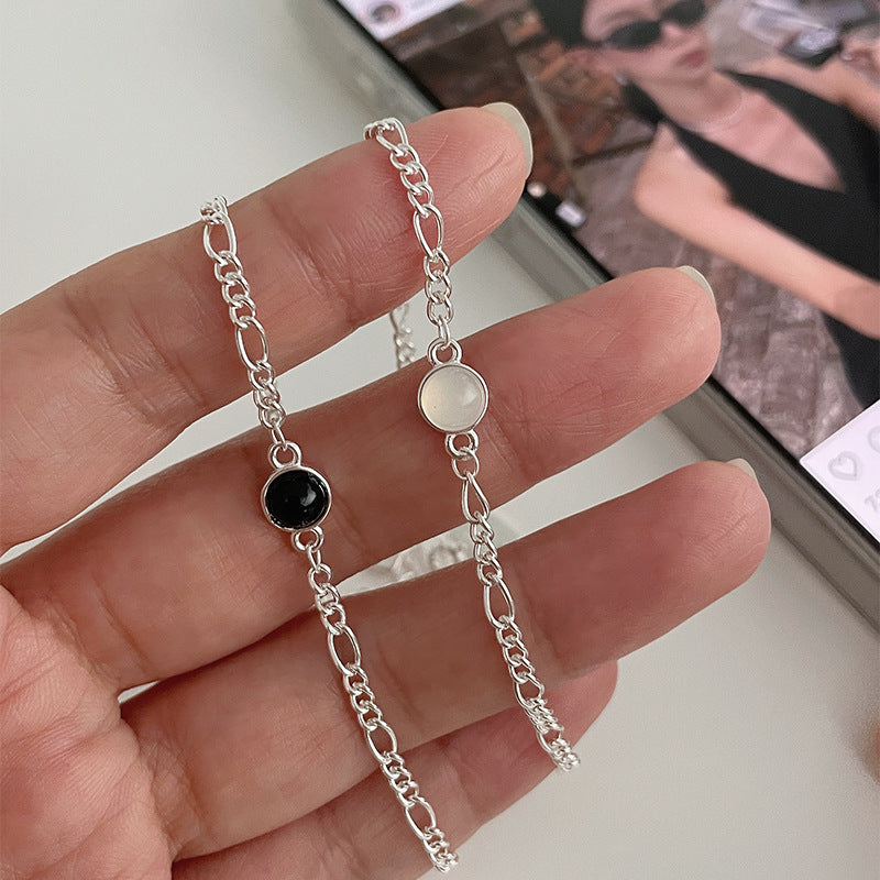 S925 Sterling Silber Armband mit schwarzem Onyx | LuxeStyle