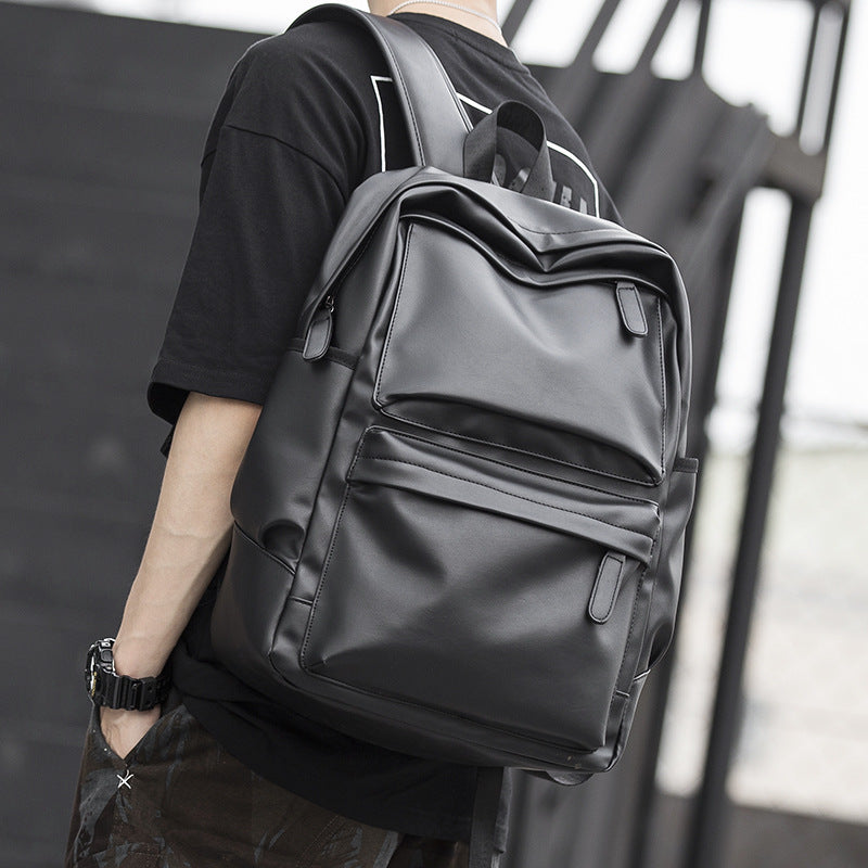 Unifarbener Rucksack für Herren – Bild 4 | LuxeStyle