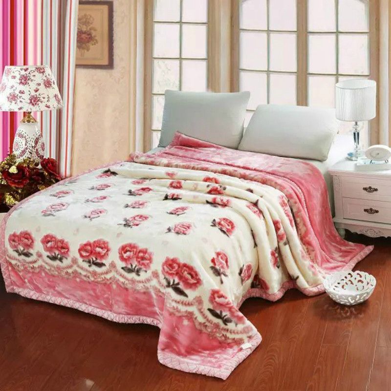 Warme Doppel-Lagen Coral-Fleece-Decke