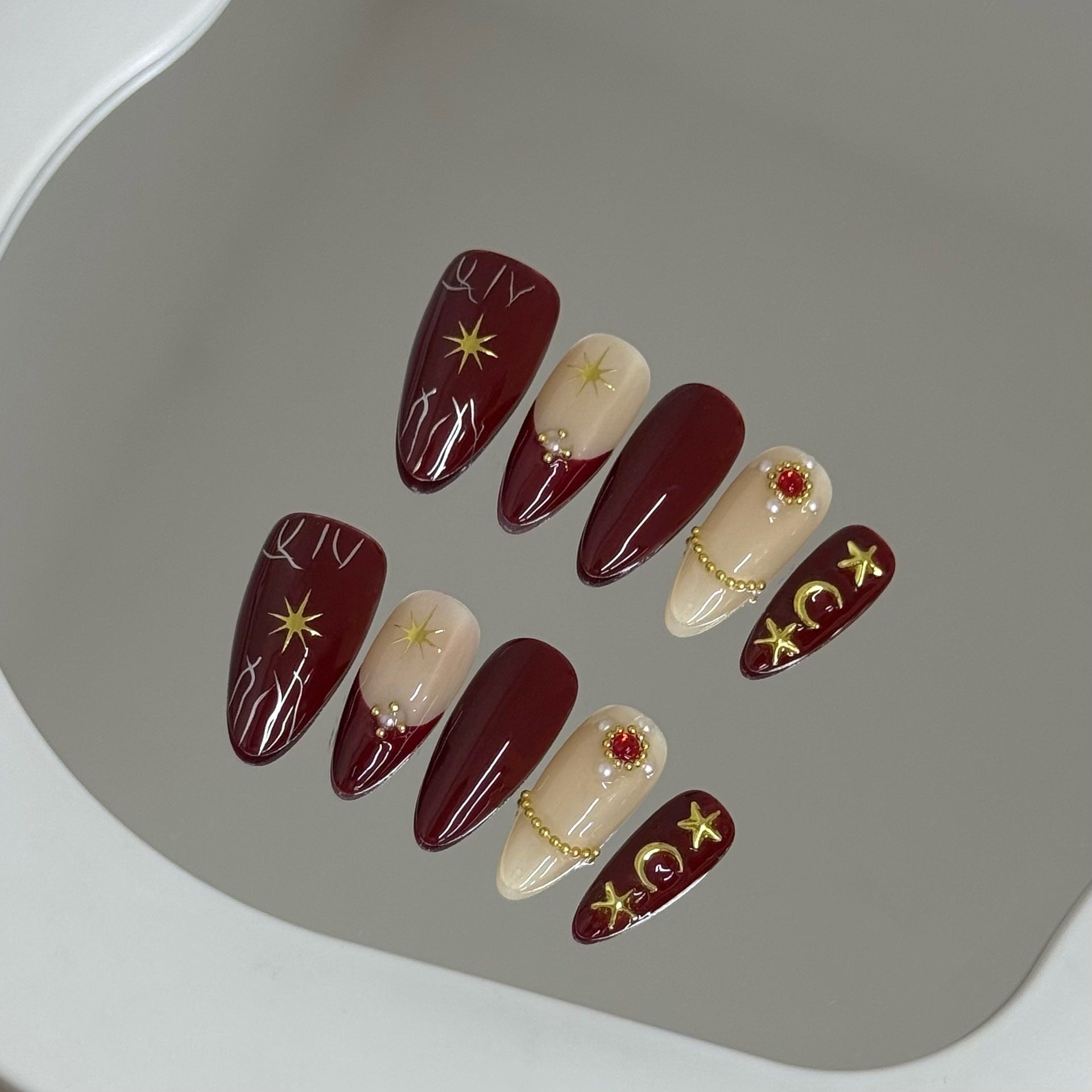 Handgemachte Nagel-Tips «Sweet Cool»