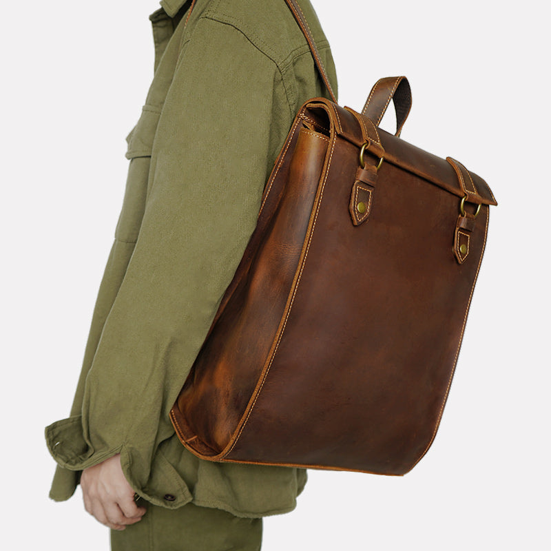 Vintage Rucksack aus Echtleder – Bild 6 | LuxeStyle