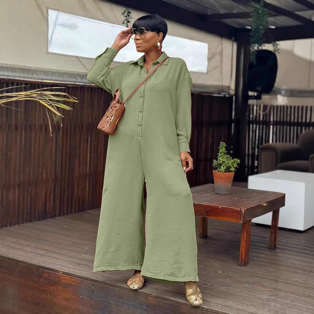 Langer Damen-Overall mit weiter Hose