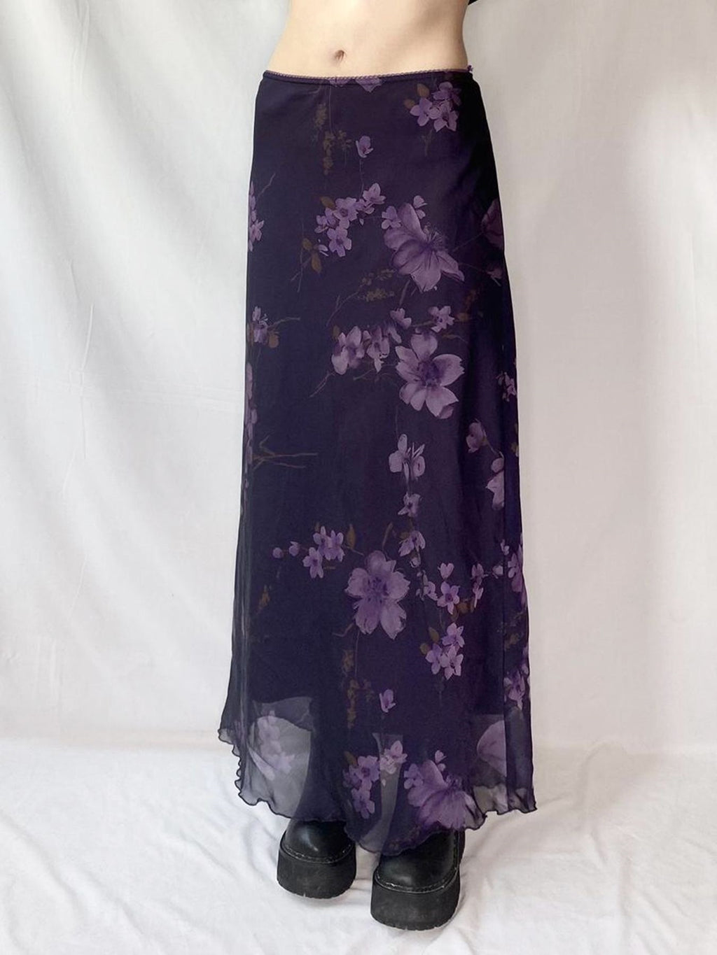 Rosa Blumen-Mesh-Kleid