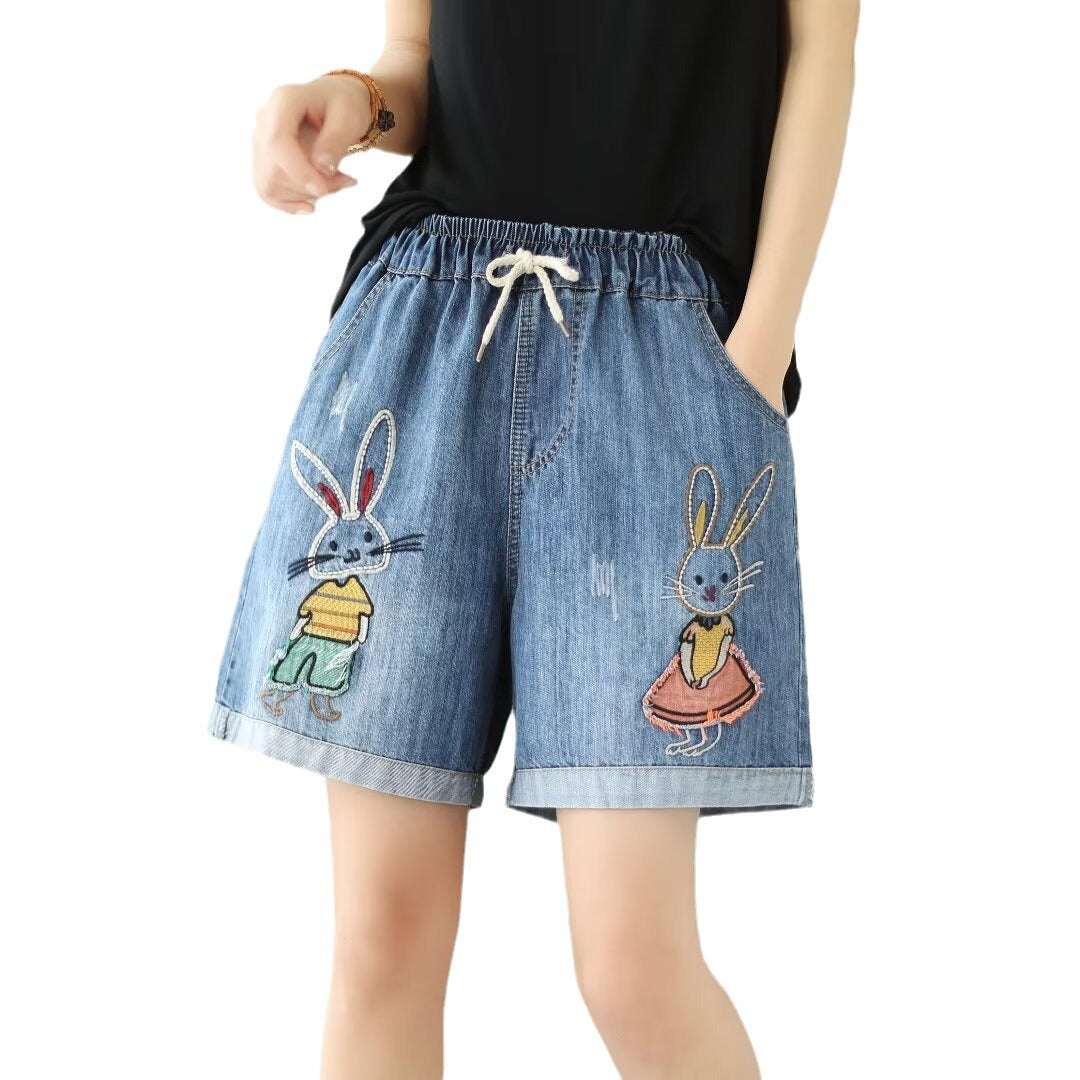 Weite Denim-Shorts für Damen