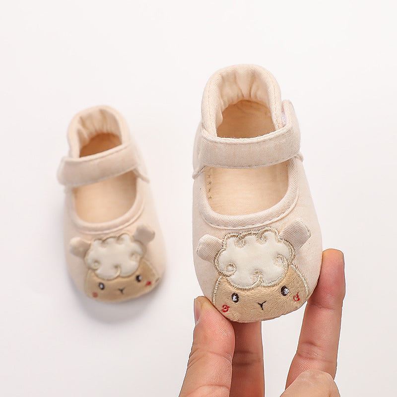 Niedliche Lammfarbene Baumwoll-Schlappen für Babys
