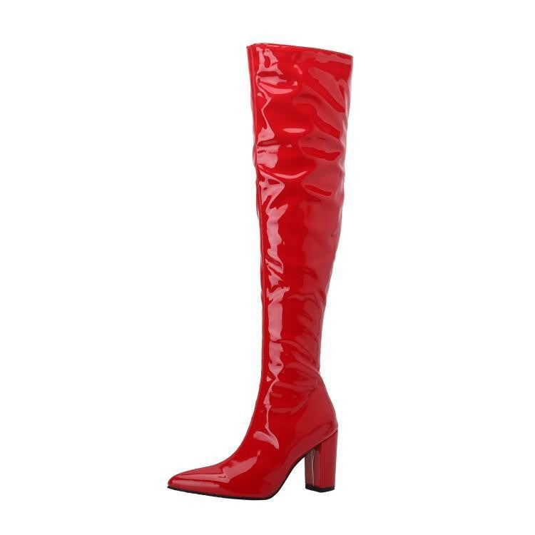 Overknee-Stiefel mit Blockabsatz