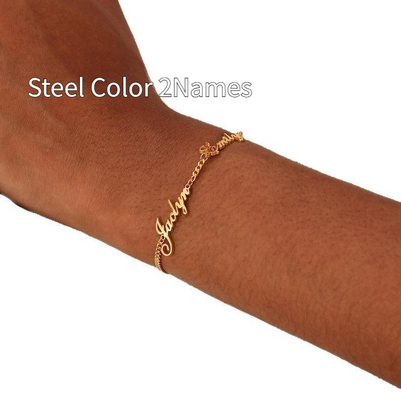 Edelstahl-Armband mit Buchstaben – Bild 12 | LuxeStyle