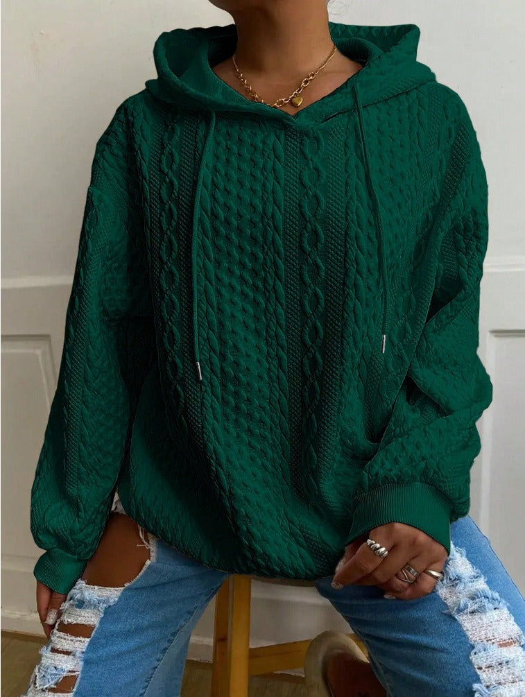 Oversized Jacquard Hoodie für Damen