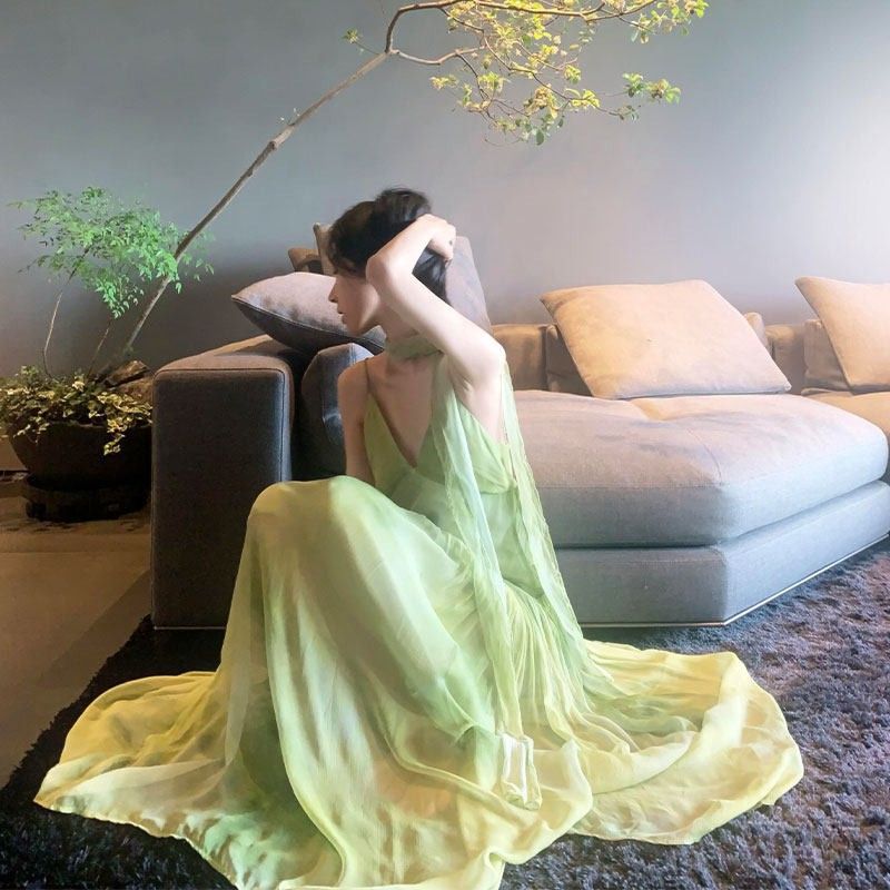 Tie-Dye A-Linien Strickkleid für Damen