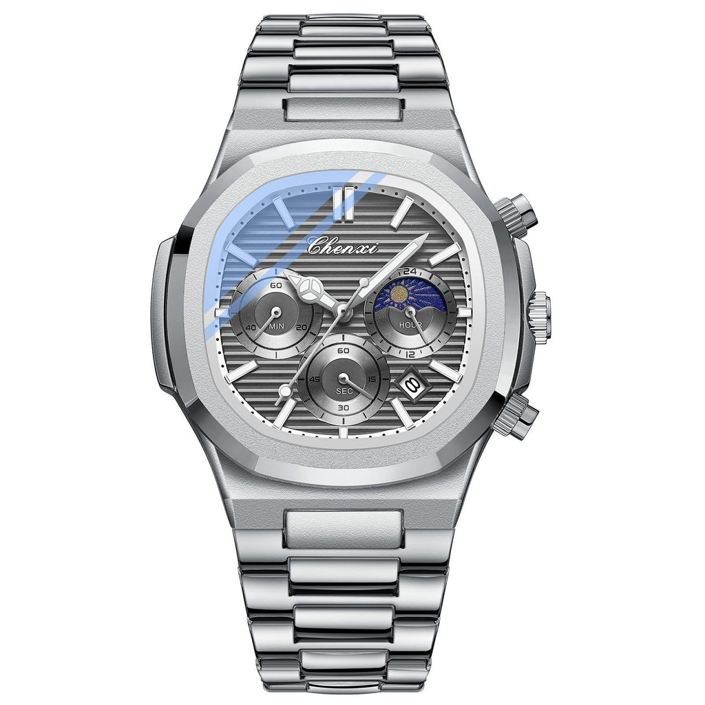 Herren-Chronograph mit Kalender und Leuchtzeigern