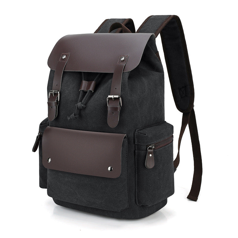 Retro Canvas Rucksack mit Kordelzug – Bild 3 | LuxeStyle