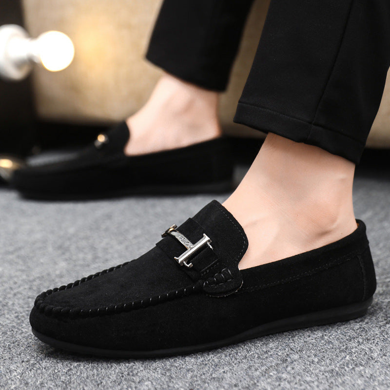 Legere Herren-Slipper aus Wildleder