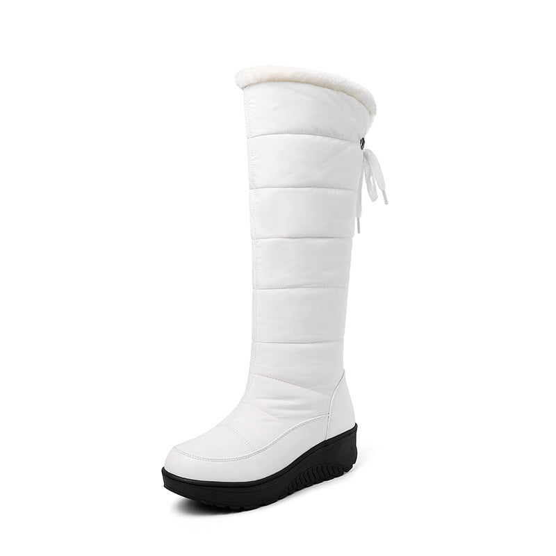 Wedge-Stiefel mit Fellbesatz – Bild 6 | LuxeStyle