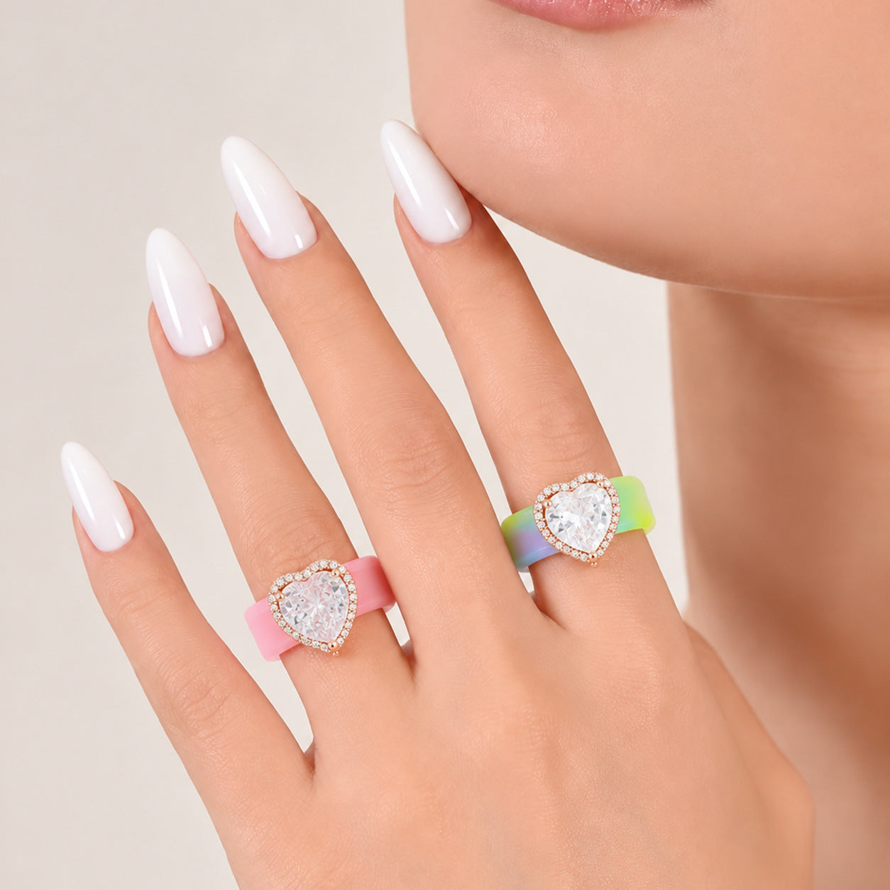 Herzförmiger Zirkonring