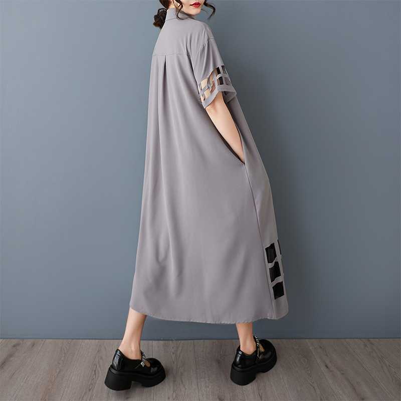 Lässiges Mesh-Kleid in Übergrösse