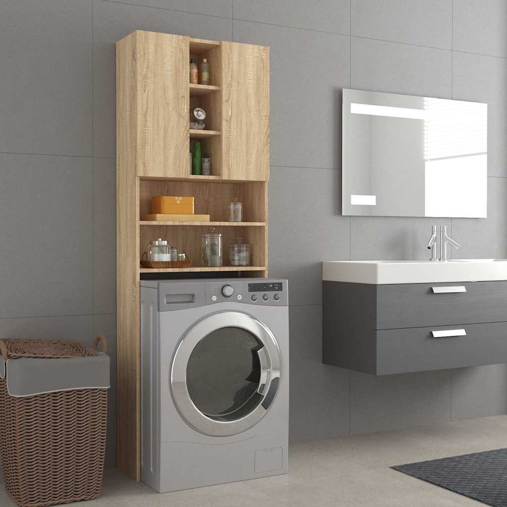 Waschmaschinen-Schrank Sonoma Eiche 64x25