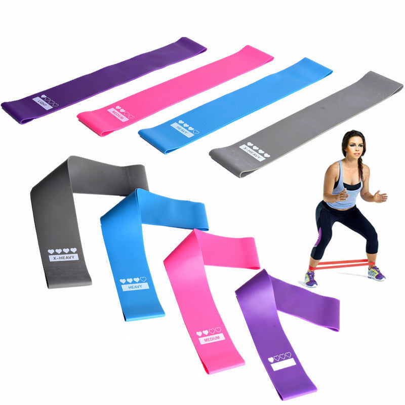 Dehnungsband-Set mit 4 Widerständen für Fitness & Yoga