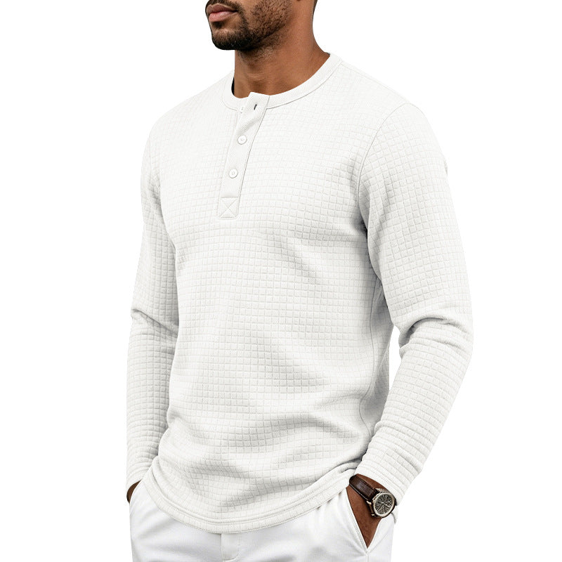 Herren Retro-Jacquard-Plaid-Weitshirt