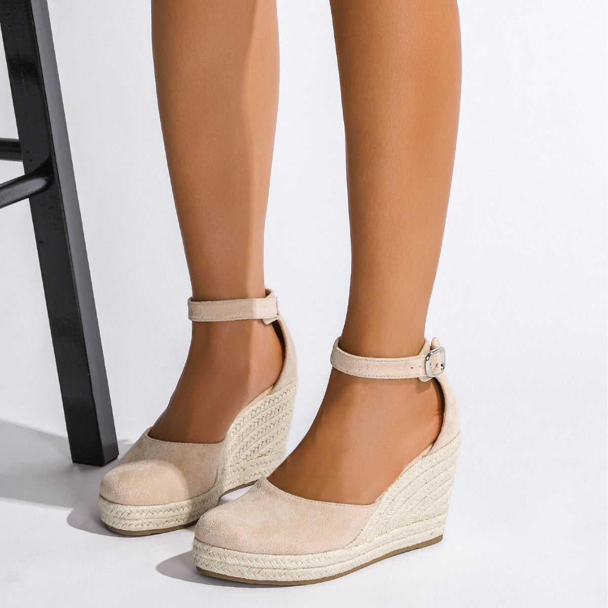 Strohgeflecht Jute Strand Sandalen