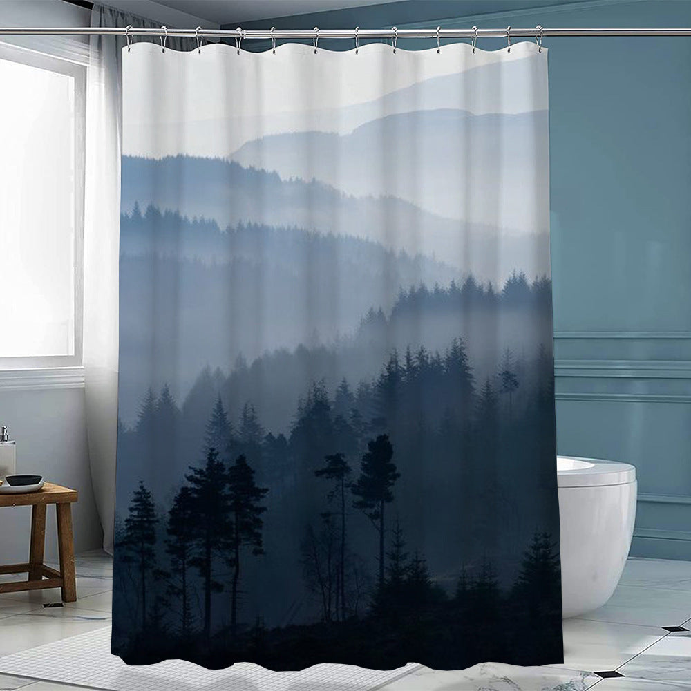 Duschvorhang Polyester mit Haken – Bild 3 | LuxeStyle