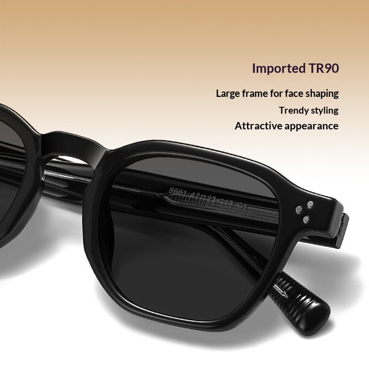 Retro-Sonnenbrille mit polygonalem Rahmen