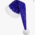 Weihnachtsmütze mit Pailletten, Blau – Bild 2 | LuxeStyle