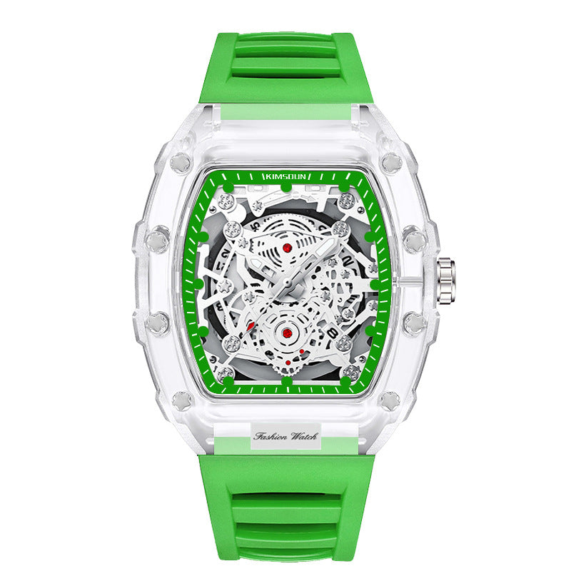 Mechanische Herrenuhr mit Silikonarmband – Bild 6 | LuxeStyle