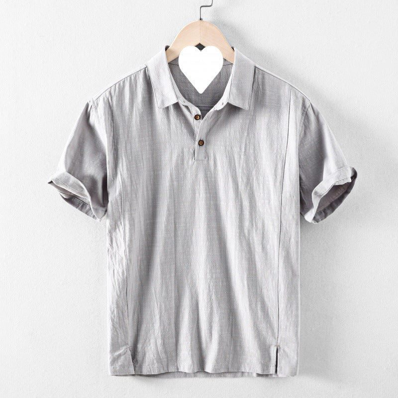 Leinenhemd Kurzarm Herren – Bild 4 | LuxeStyle