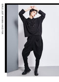 Weite Gothic-Hose mit Elastikbund