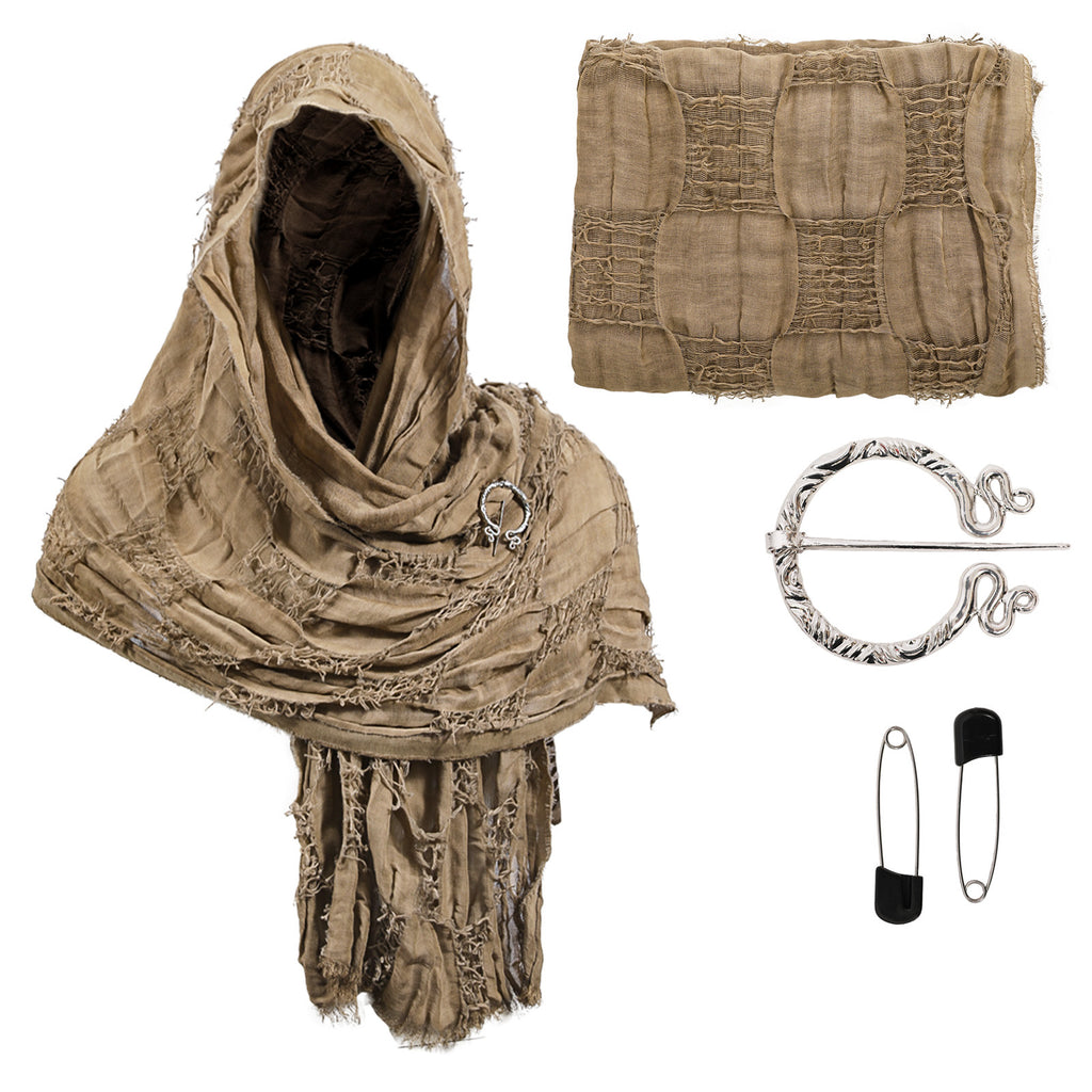 Baumwoll-Leinen-Schal mit Batik – Bild 2 | LuxeStyle