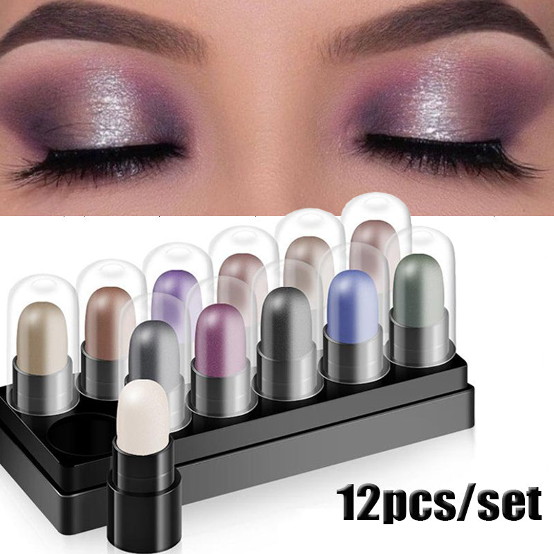 Langanhaltender Lidschatten Pen – 12er Set | LuxeStyle