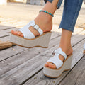 Keilabsatz-Sandalen mit dicker Sohle