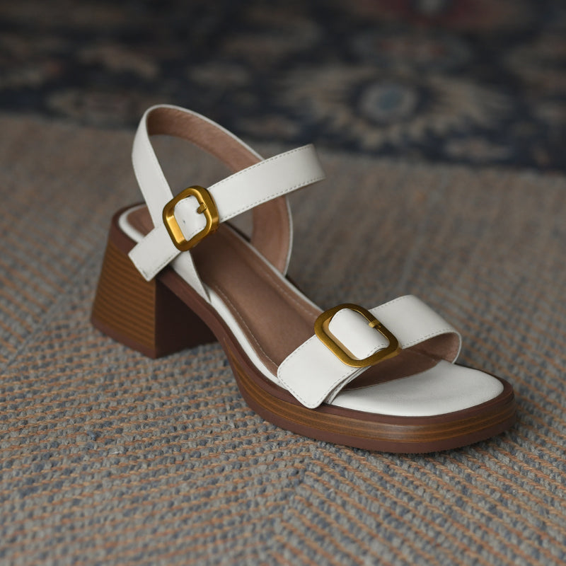 Damen-Sandalen mit Metallschnalle | LuxeStyle