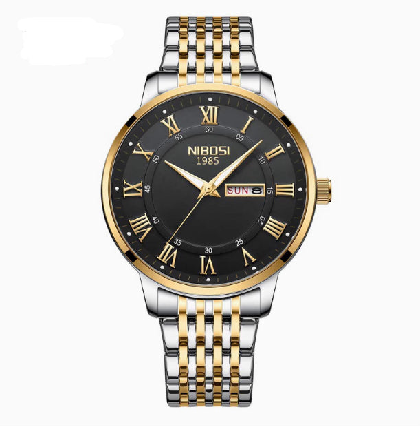 Elegante Herrenuhr mit Solar-Quarzwerk
